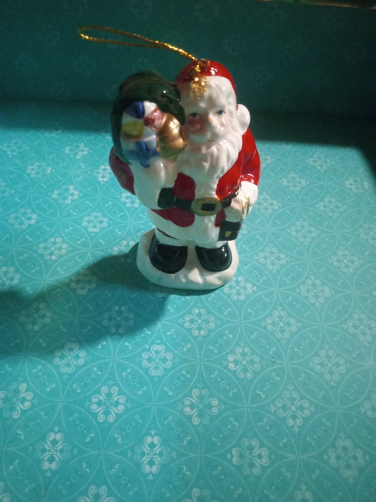 Porcelain Santa Claus Holiday Ornament
