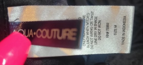 Gallery image 5 for Aqua Couture Crochet One Piece Swimsuit, Jrs Size Medium