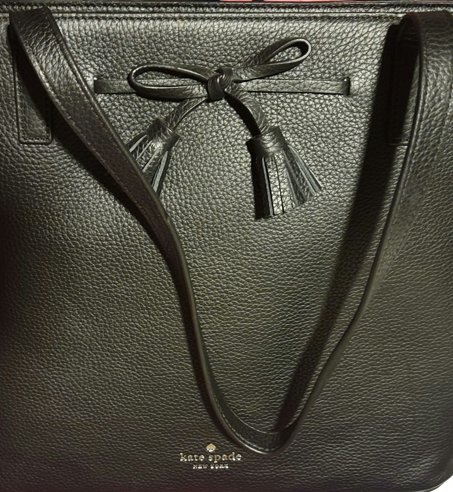 Gallery image 3 for Kate Spade Pebbled Leather Hayes Tote Bag