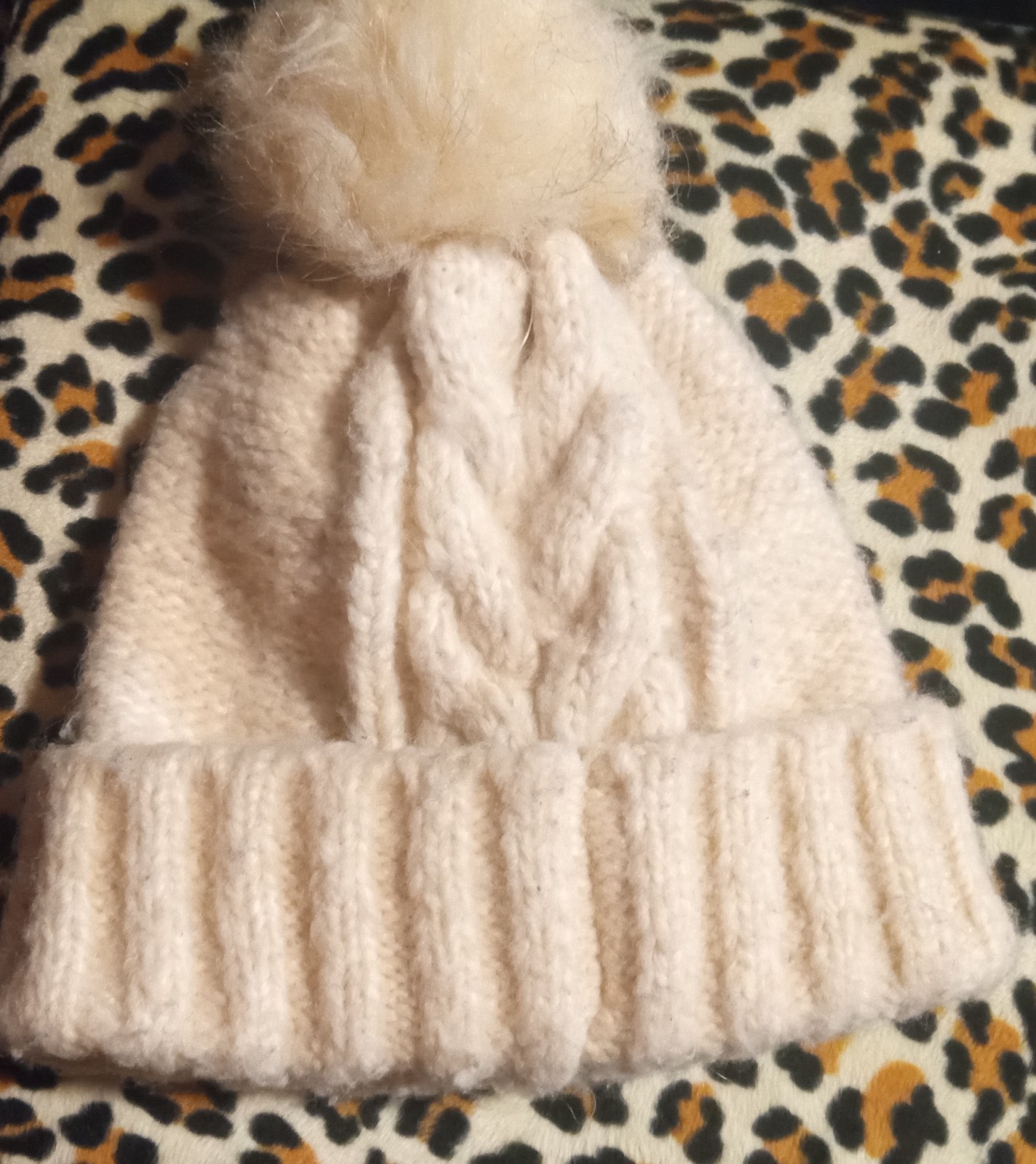 Gallery image 1 for David & Young Cable Knit Beanie Hat