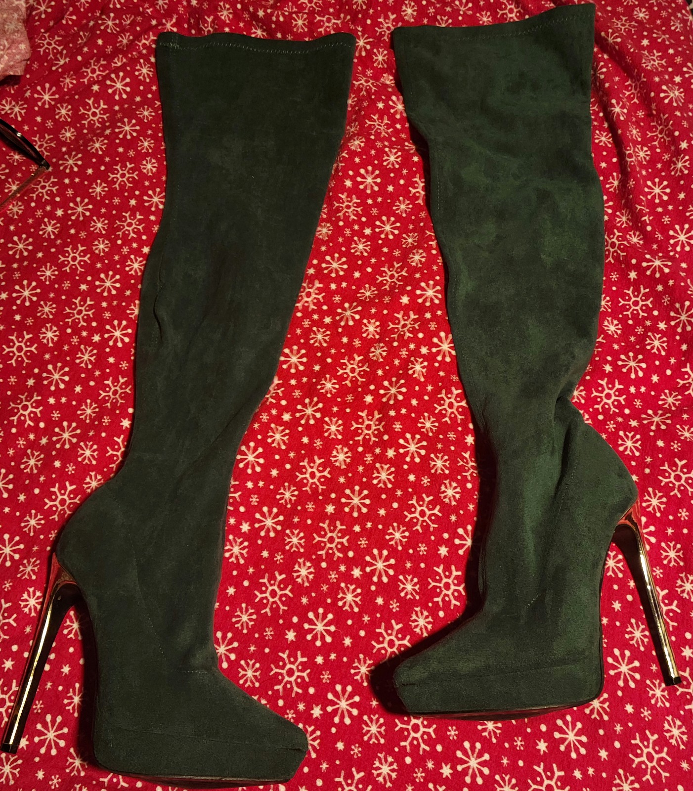 Fashion Nova Thigh High 5.5" Stiletto Heeled Boots