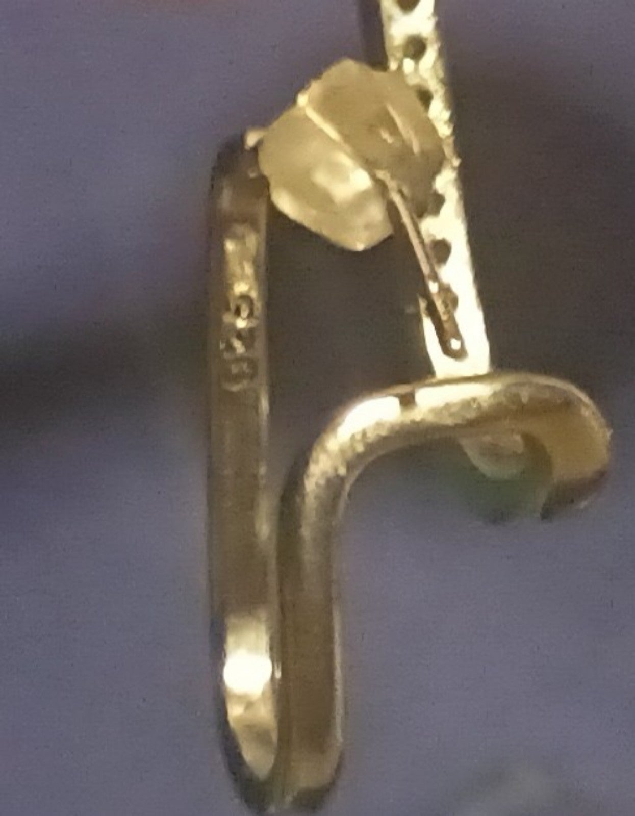 Gallery image 2 for 925 Pierced Earring Cuff w/Cubic Zirconia