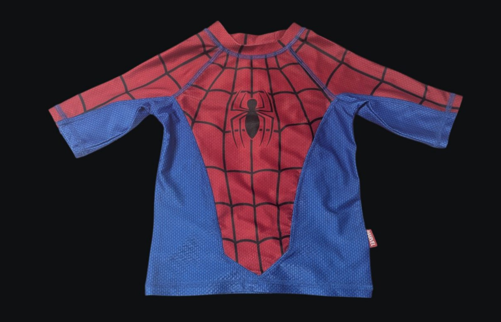 The Disney Store Marvel Spider-Man Costume Rash Guard Swim Shirt