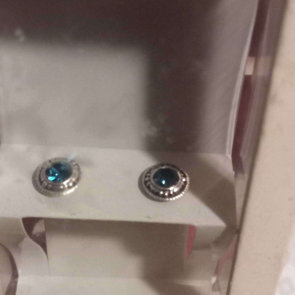 Gallery image 1 for 2 Pair Sterling Silver & CZ Earrings