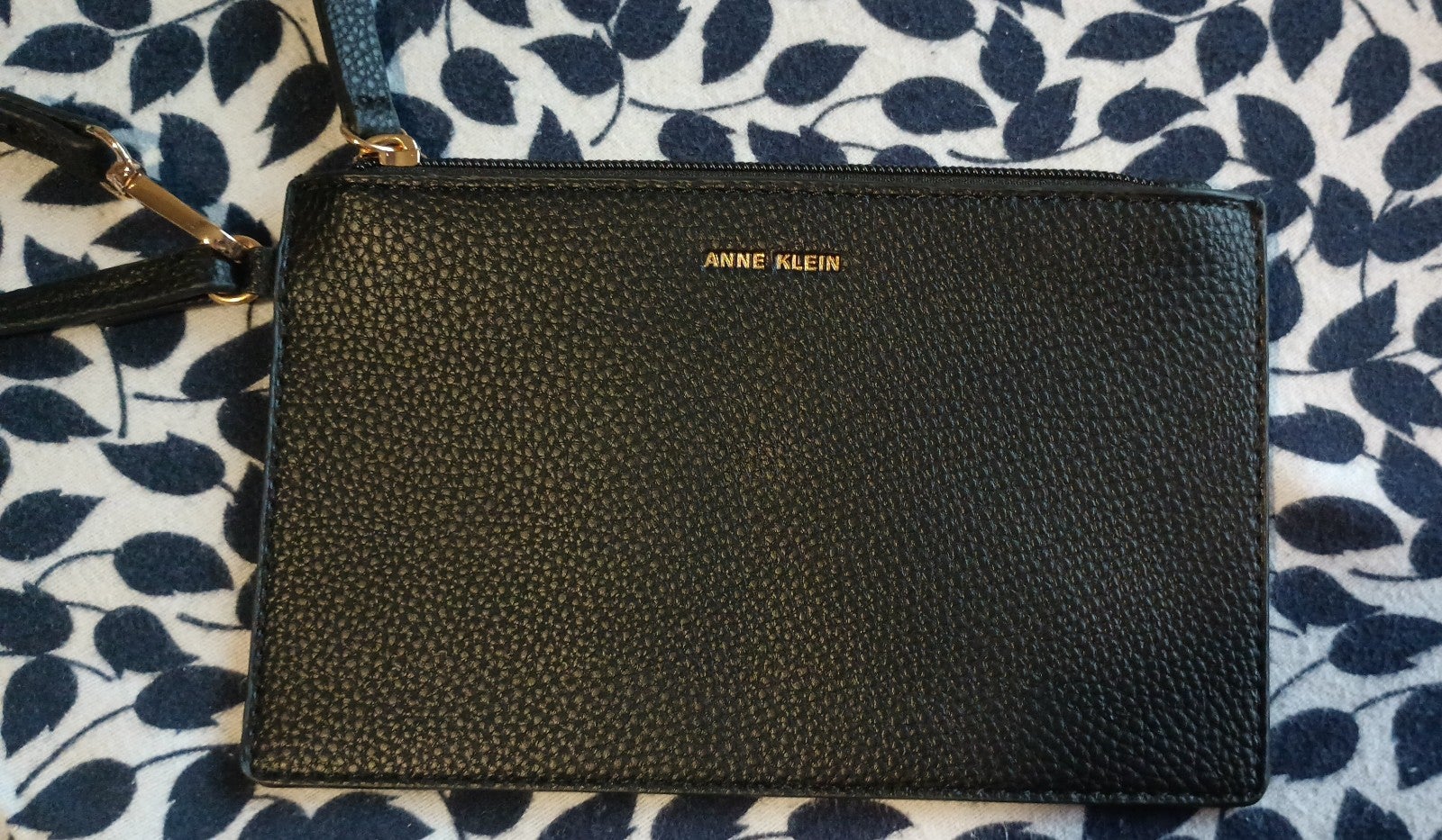 Anne Klein Pebbled Leather Wristlet