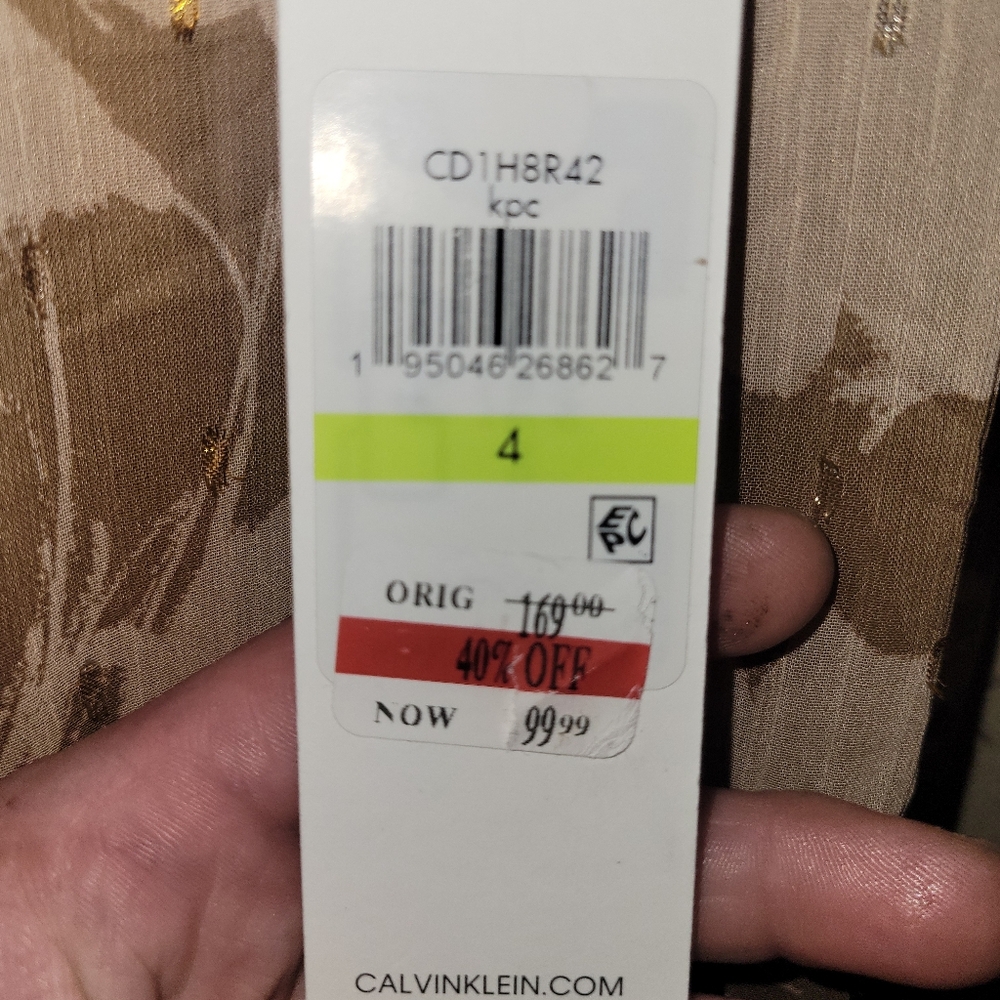 Gallery image 6 for Calvin Klein 3/4 Sleeve Maxi Dress, Size 4