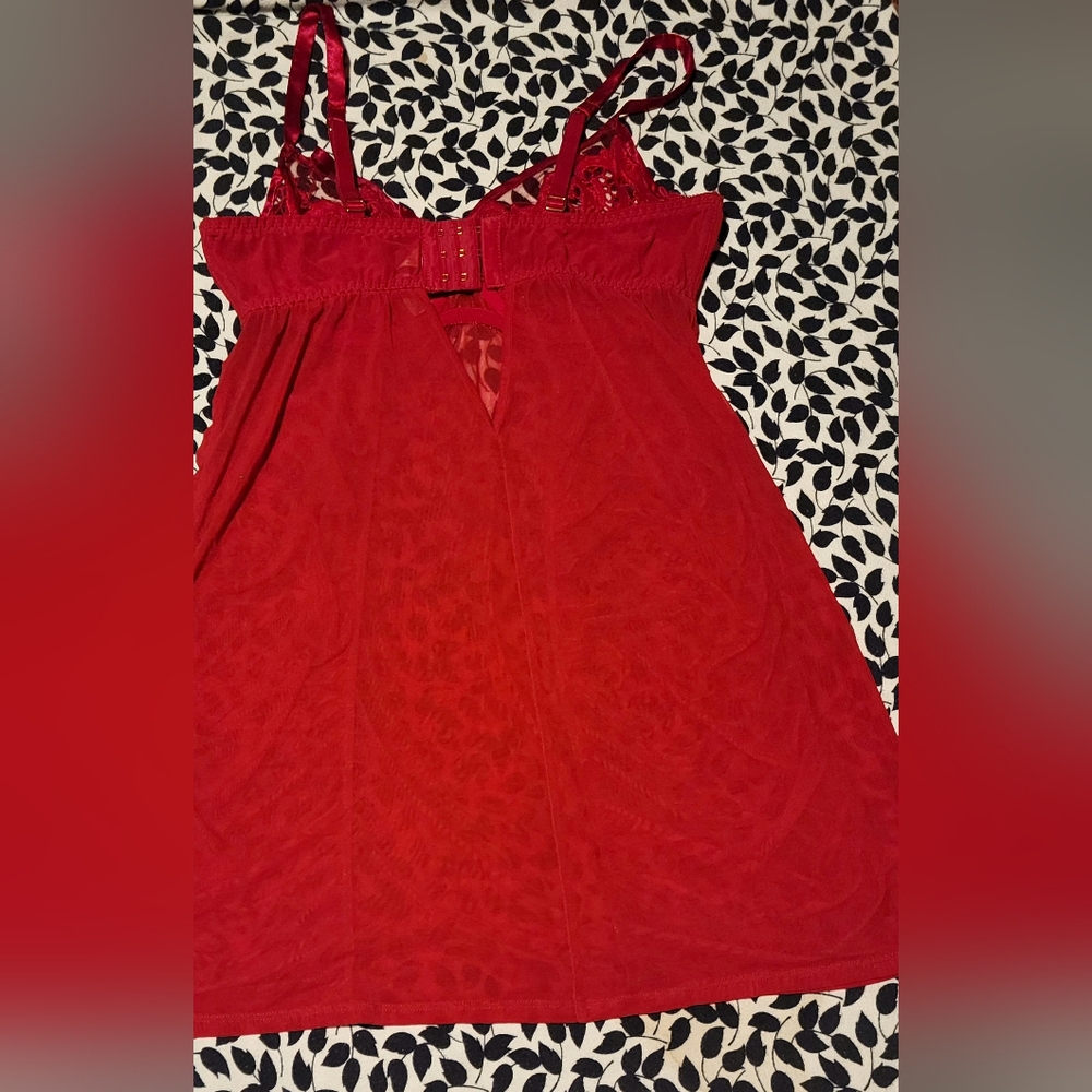 Gallery image 1 for Cacique Red Sheer Nightie