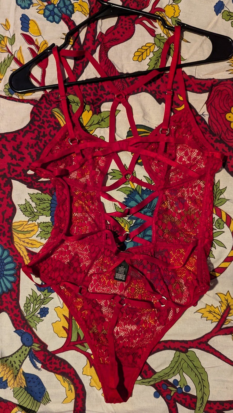 Gallery image 1 for Victoria's Secret Very Sexy Snake Lace Triangle Teddy, Lingerie
