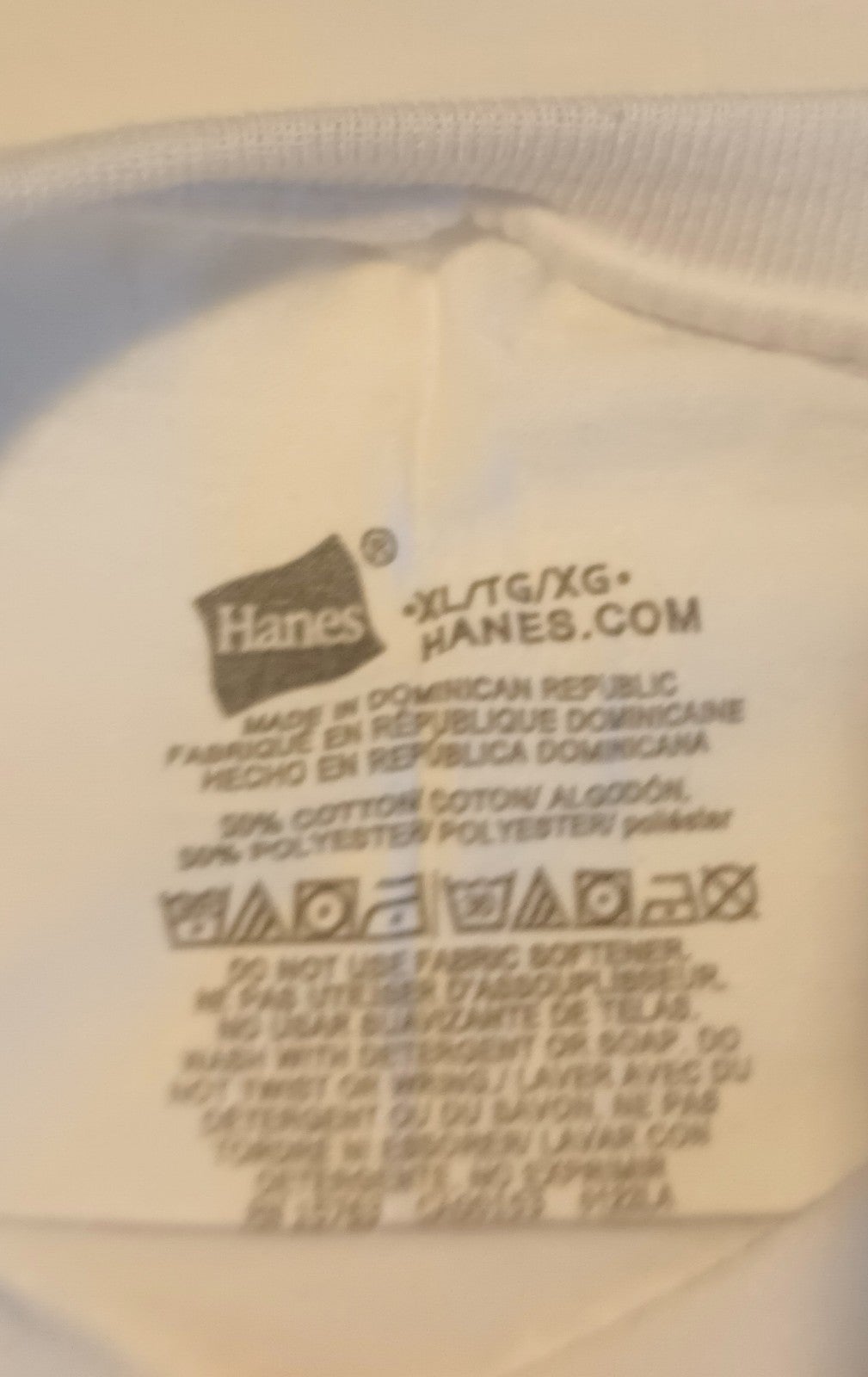 Gallery image 1 for Hanes 4 White Tees, Youth Size XL