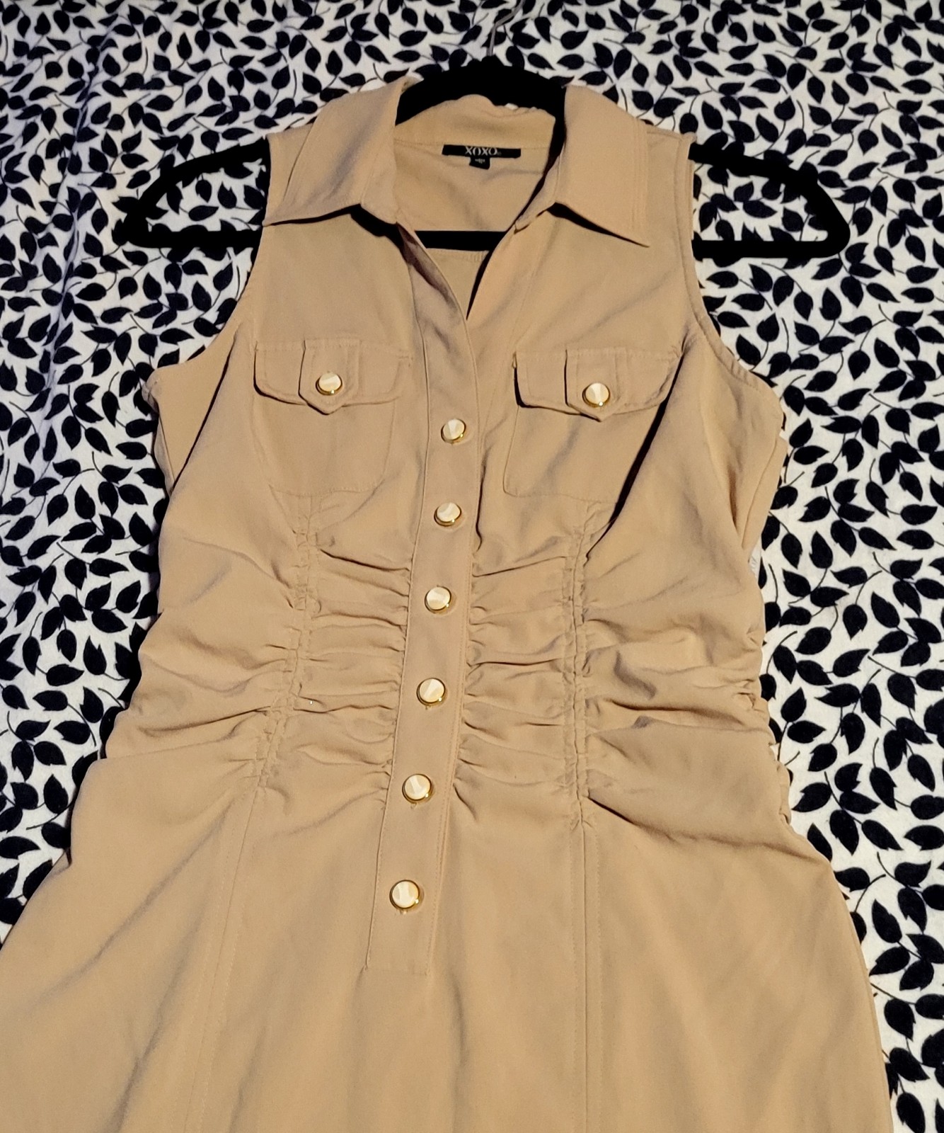 XOXO Sleeveless Shirtdress, Jrs Medium