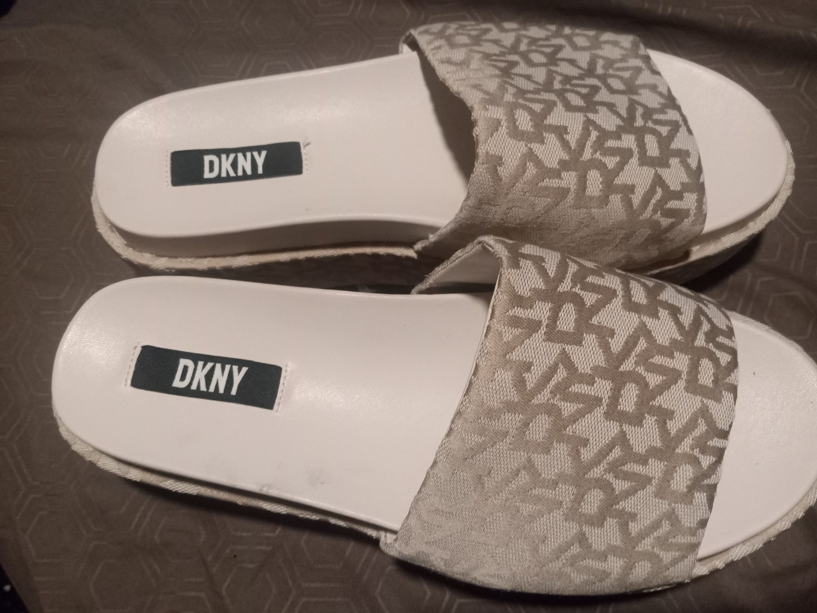 DKNY Platform Logo Sandals, 8