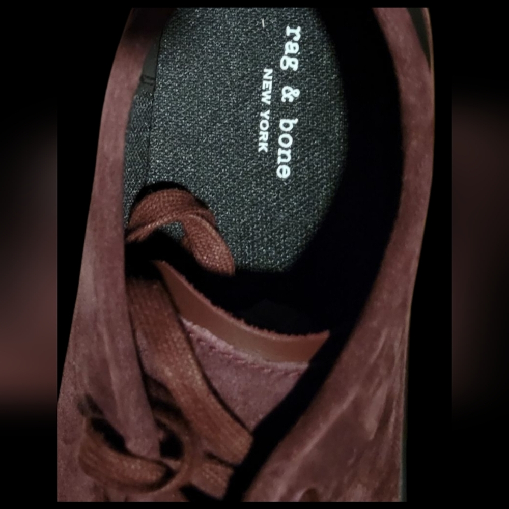 Gallery image 2 for Rag & Bone Perry Suede Sneaker in Burgundy