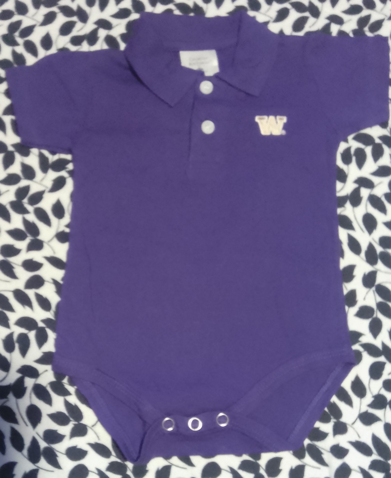 Gallery image 2 for UW Huskies Polo Onesie, 3-6 Months