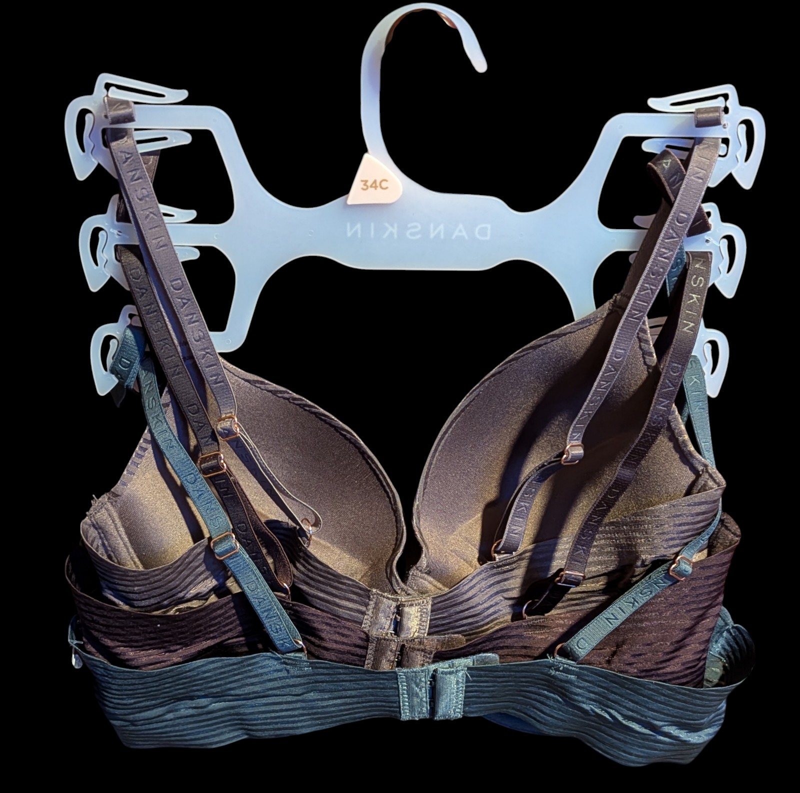 Gallery image 1 for Danskin 3-Pack Sleek & Smooth Bras, 34C