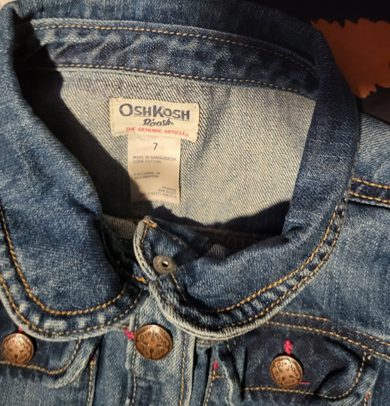 Gallery image 3 for OshKosh B'Gosh Girls Jean Jacket, 7