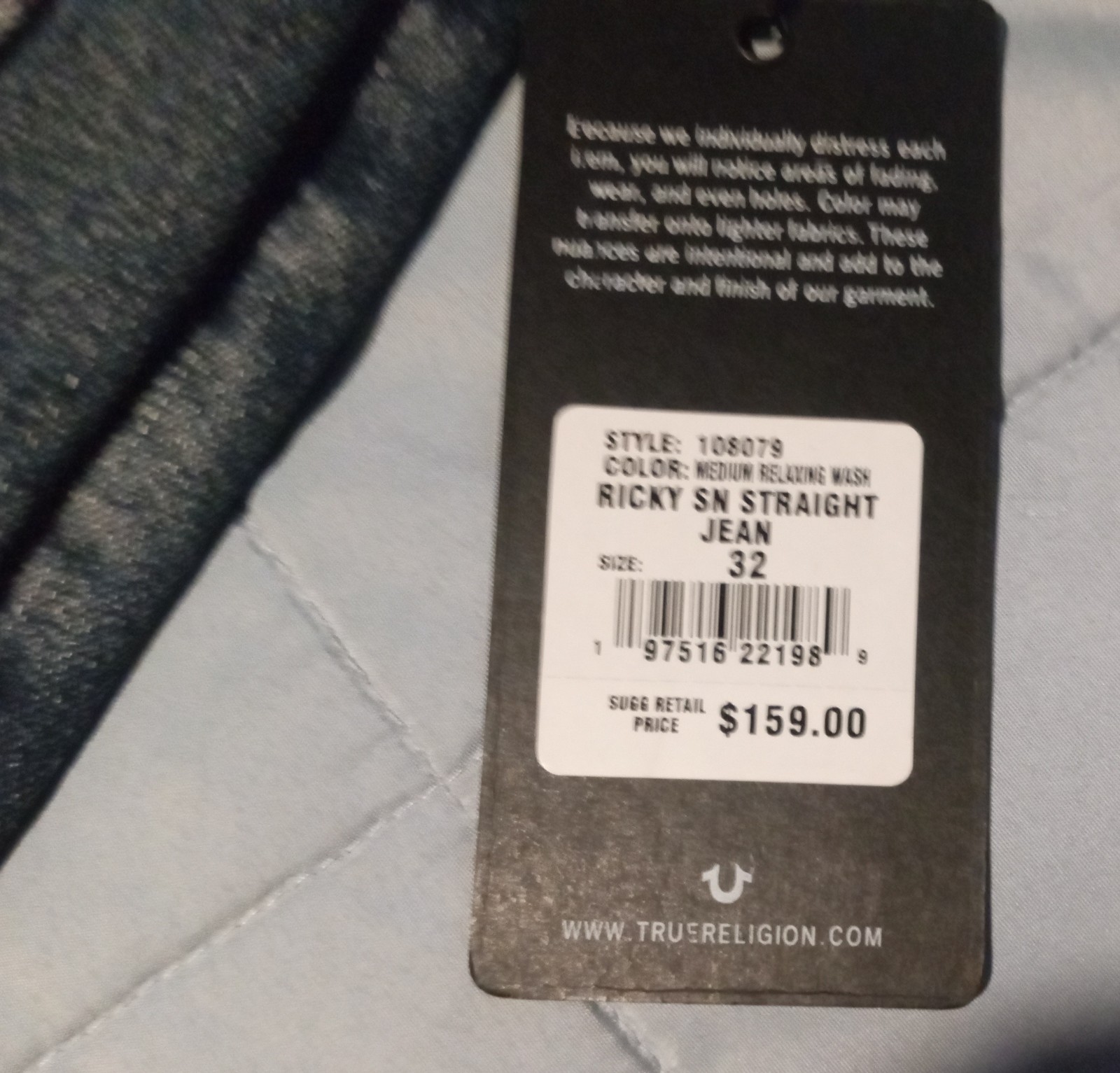 Gallery image 4 for True Religion Ricky Straight Leg Jeans, 32
