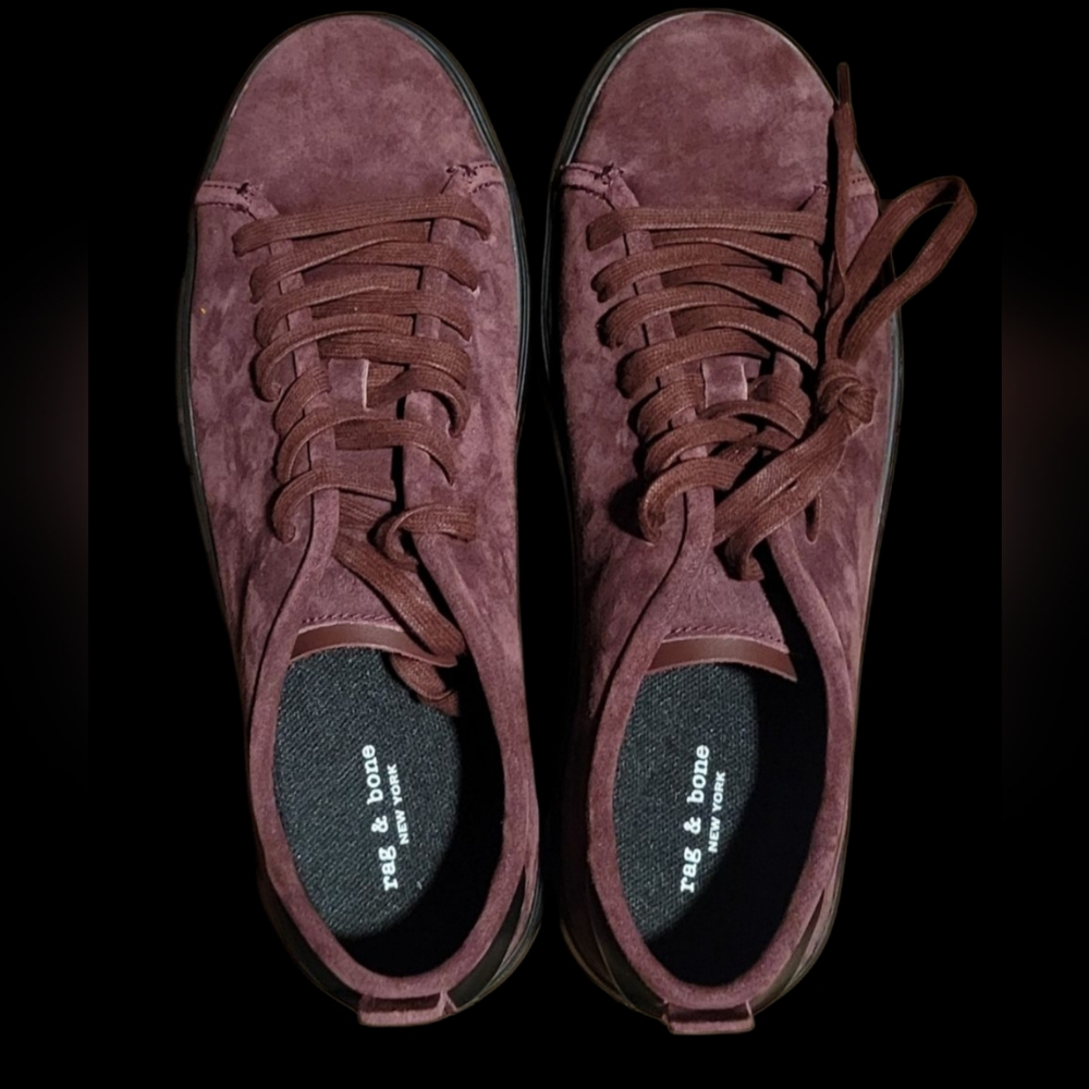 Gallery image 4 for Rag & Bone Perry Suede Sneaker in Burgundy