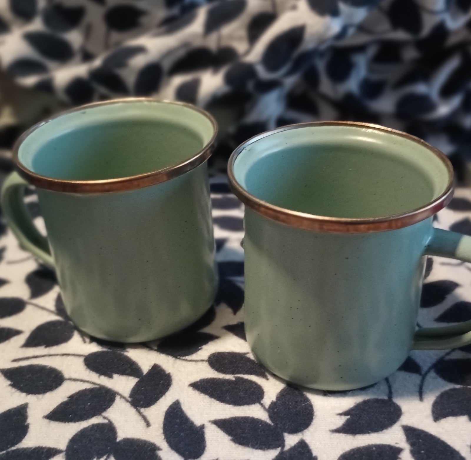 Gallery image 2 for BareBones Set of 2 Enamel Mini Mugs