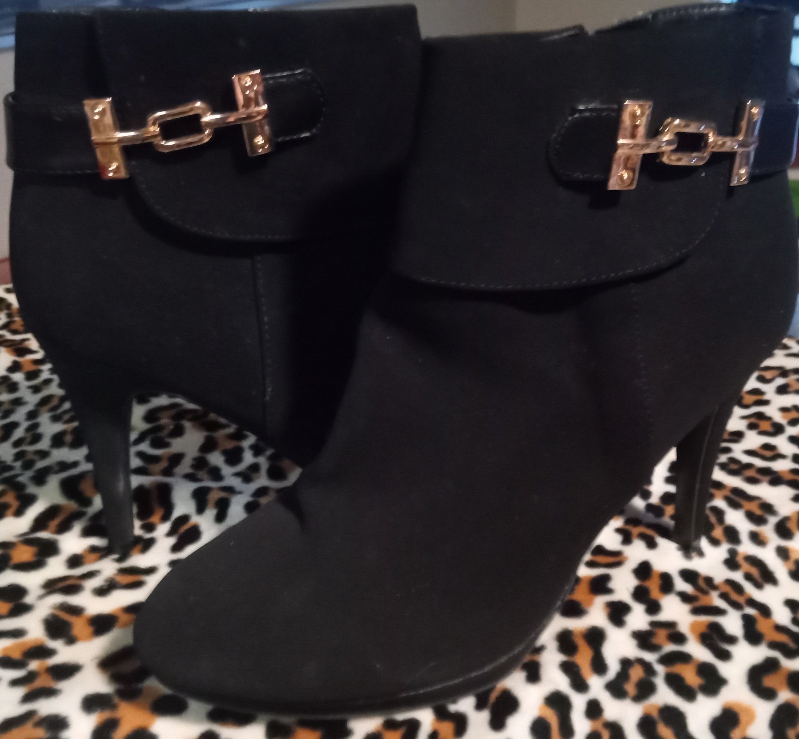 Impo Black Ankle Boots, Size 9.5