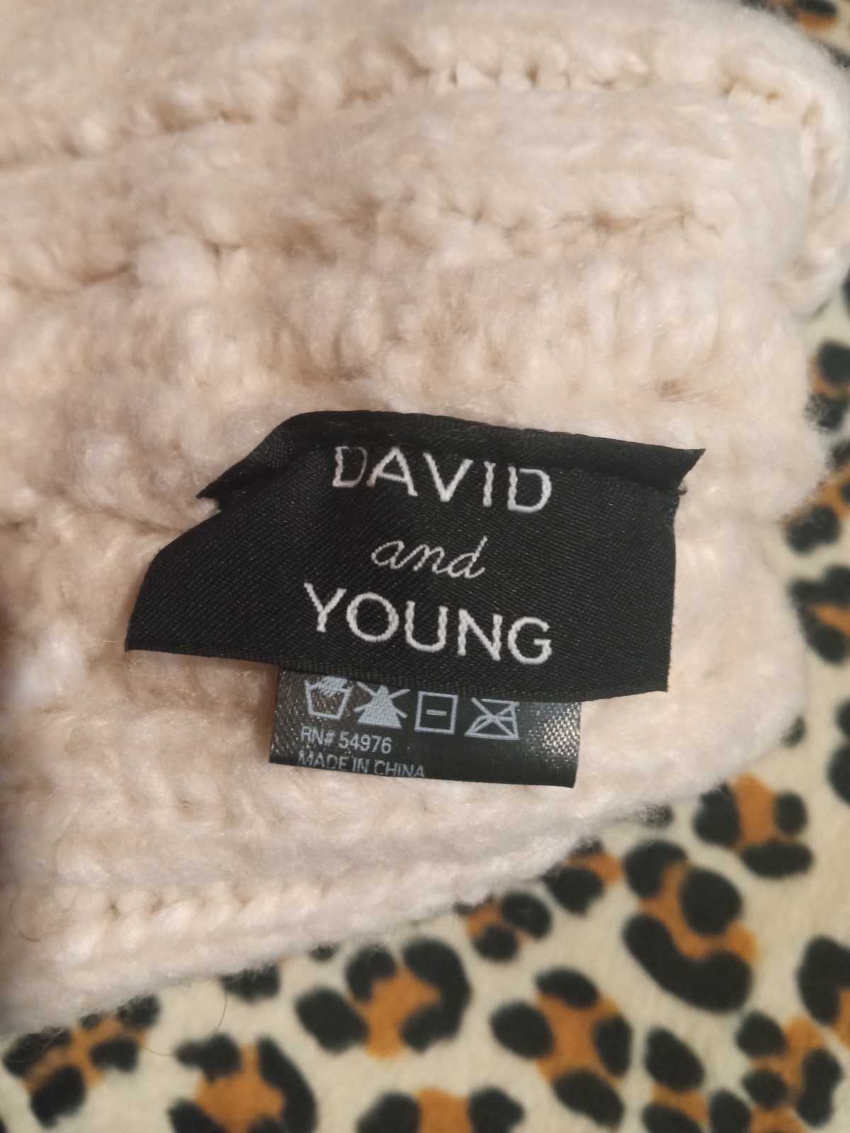 Gallery image 2 for David & Young Cable Knit Beanie Hat