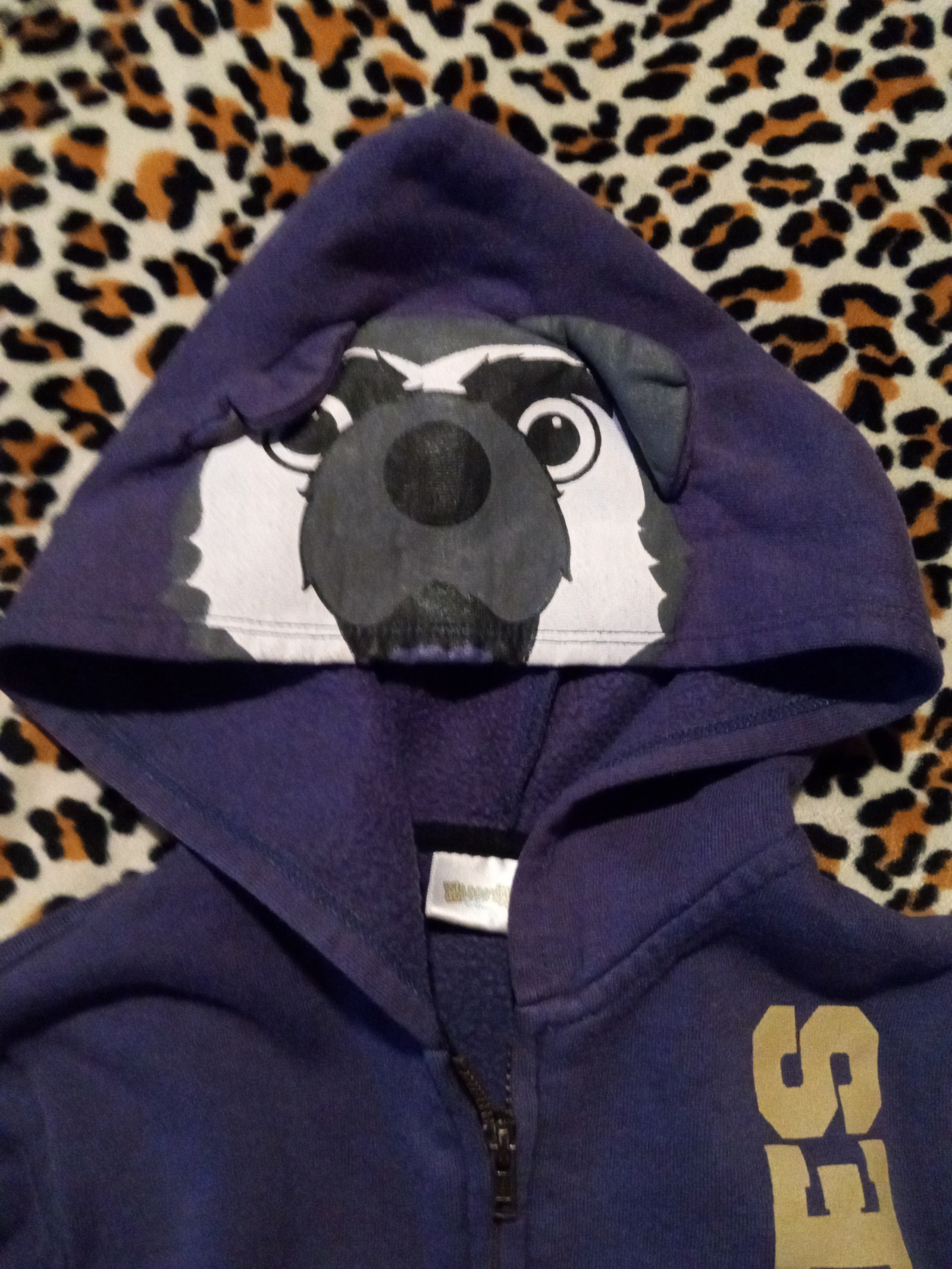 Gallery image 1 for UW Huskies Hoodie with Hood Decal, Size 3T