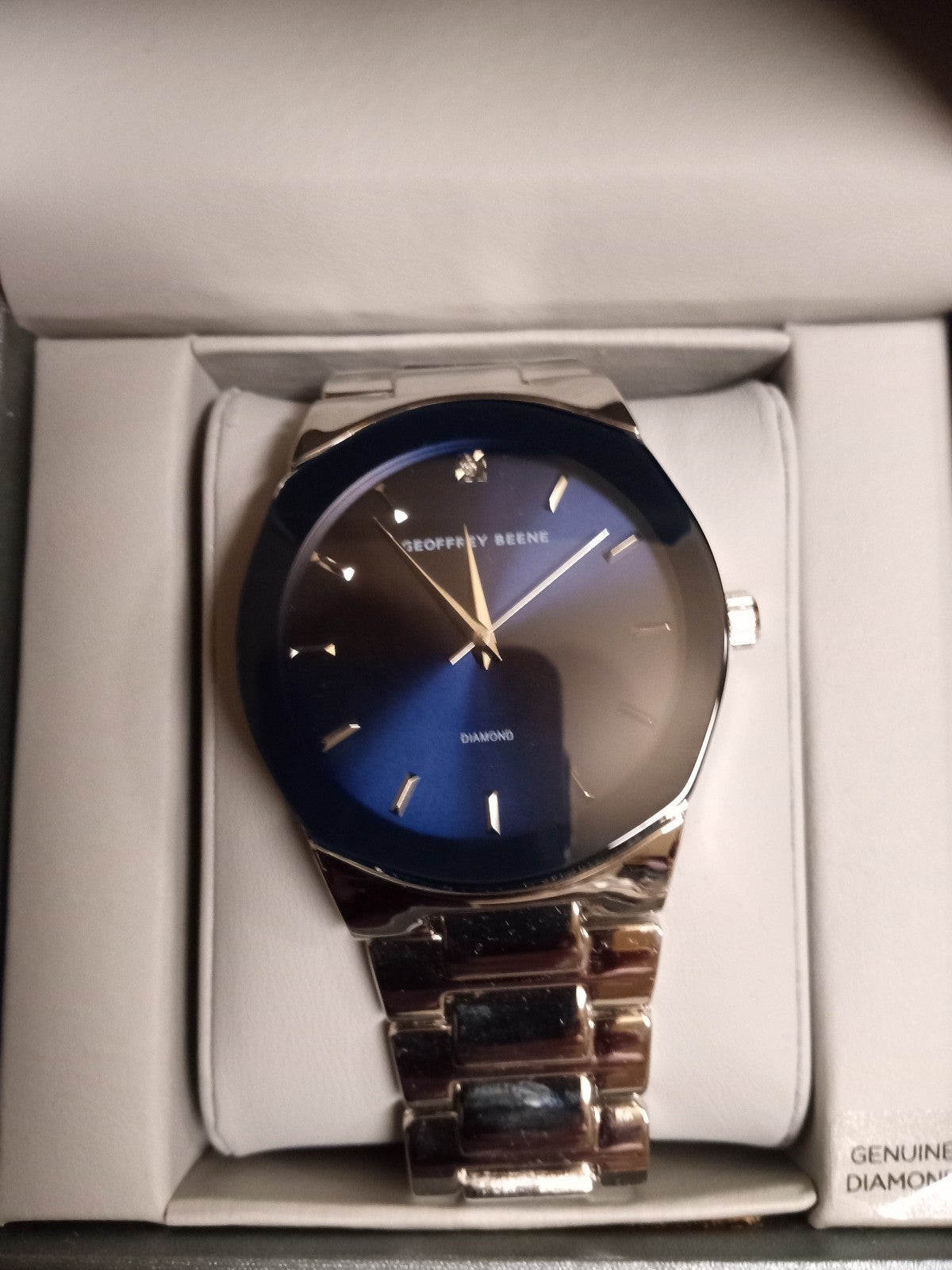 Geoffrey Beene Genuine Diamond Accent Watch