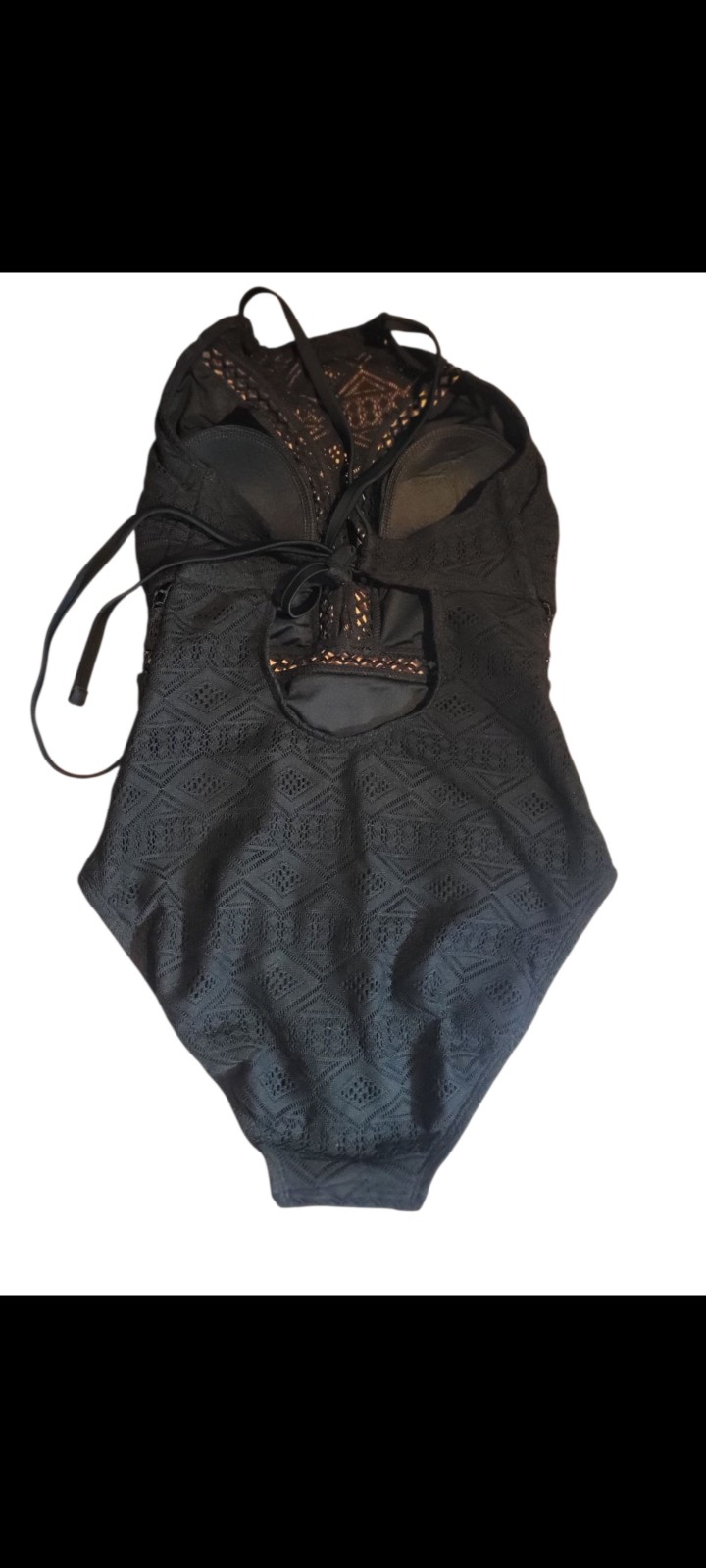 Gallery image 1 for Aqua Couture Crochet One Piece Swimsuit, Jrs Size Medium
