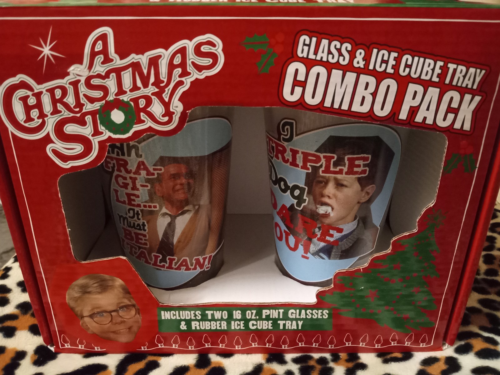 A Christmas Story Set of Pint Glasses + Ice Tray