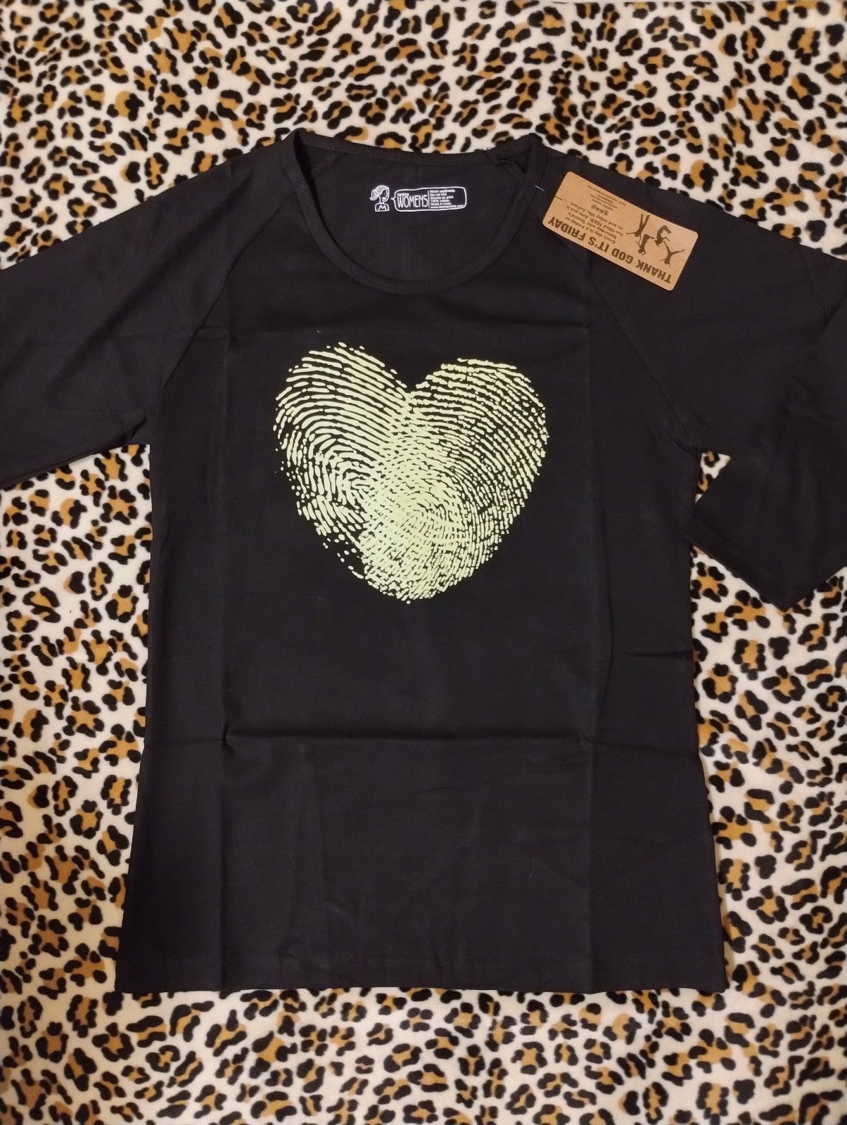Tantra T-shirts Fingerprints Heart Tee, Medium