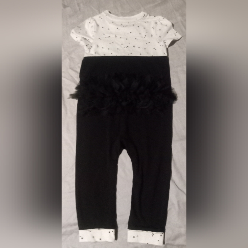 Gallery image 1 for Cat & Jack Black Cat Full Length Onesie, 18 Mos