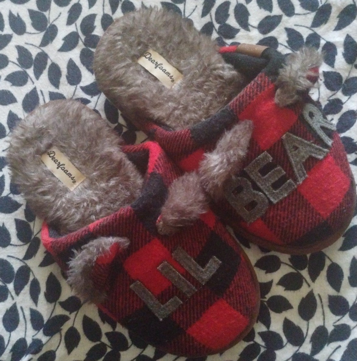 Gallery image 3 for DearFoams Lil Bear Slippers, Size 13
