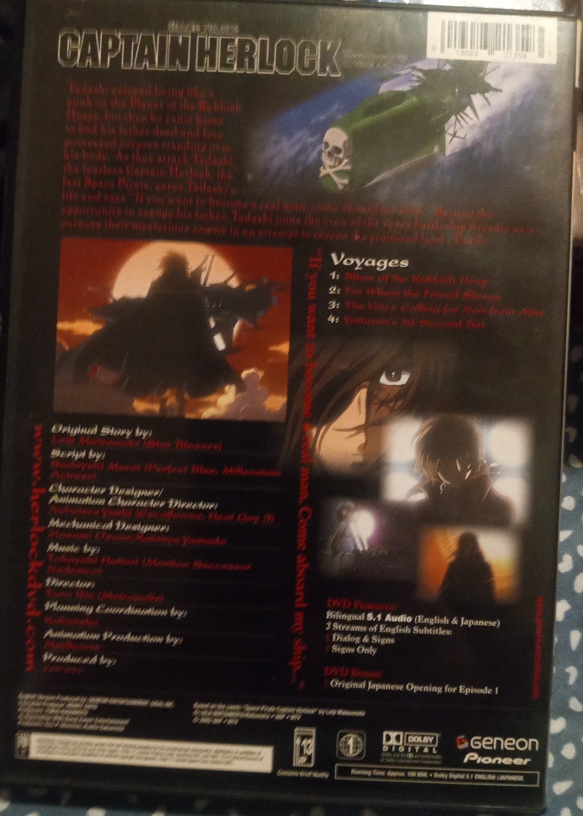 Gallery image 1 for Space Pirate Vol. 1 Captain Herlock DVD
