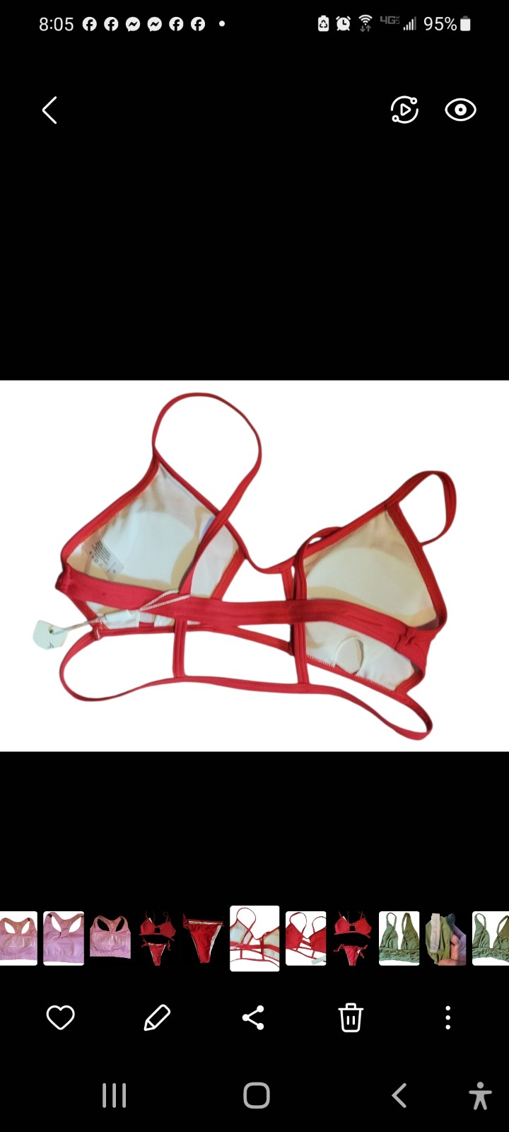 Gallery image 2 for Aqua Tropic Scoop Crop 2-Piece Swimsuit, Size Small