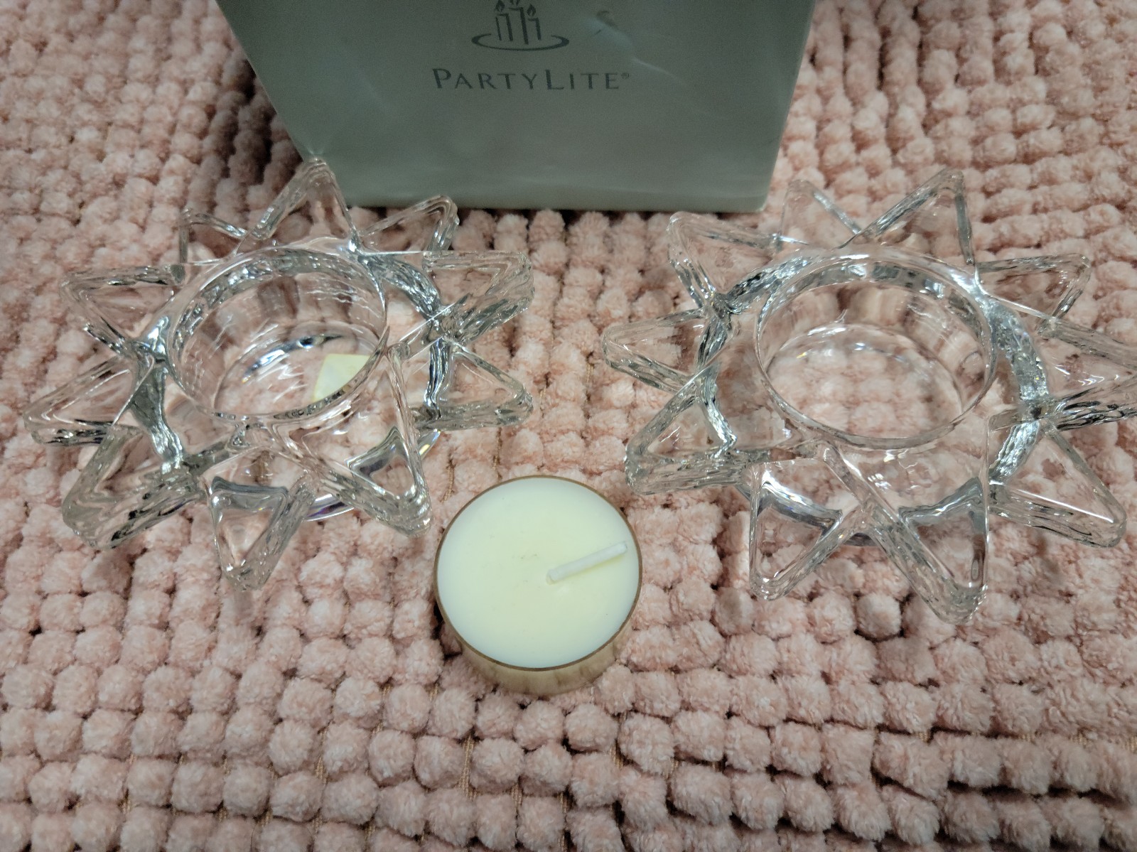 PartyLite 2 Piece Starburst Candle Holders