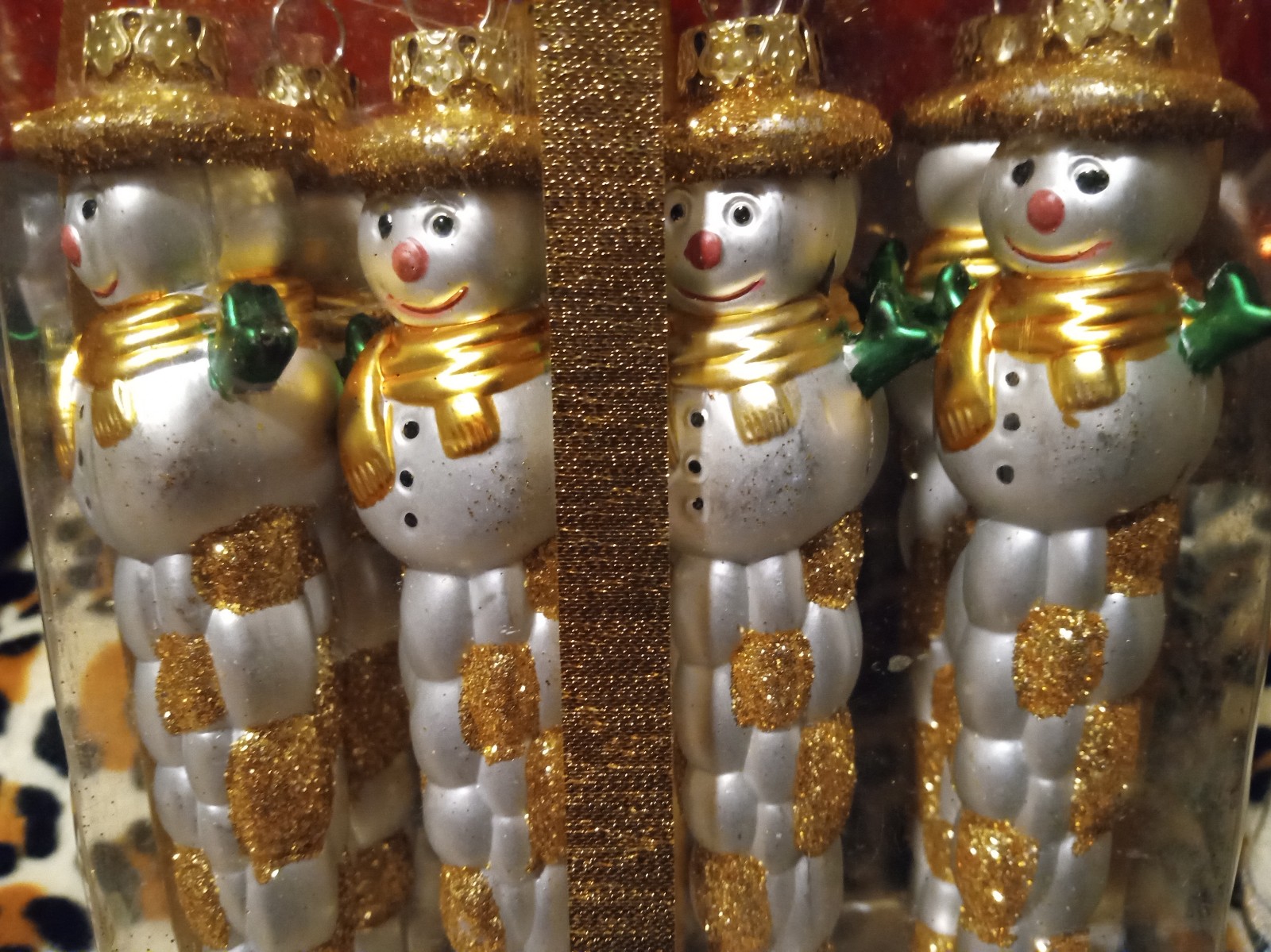 Snowmen Icicle Ornaments, Set of 8