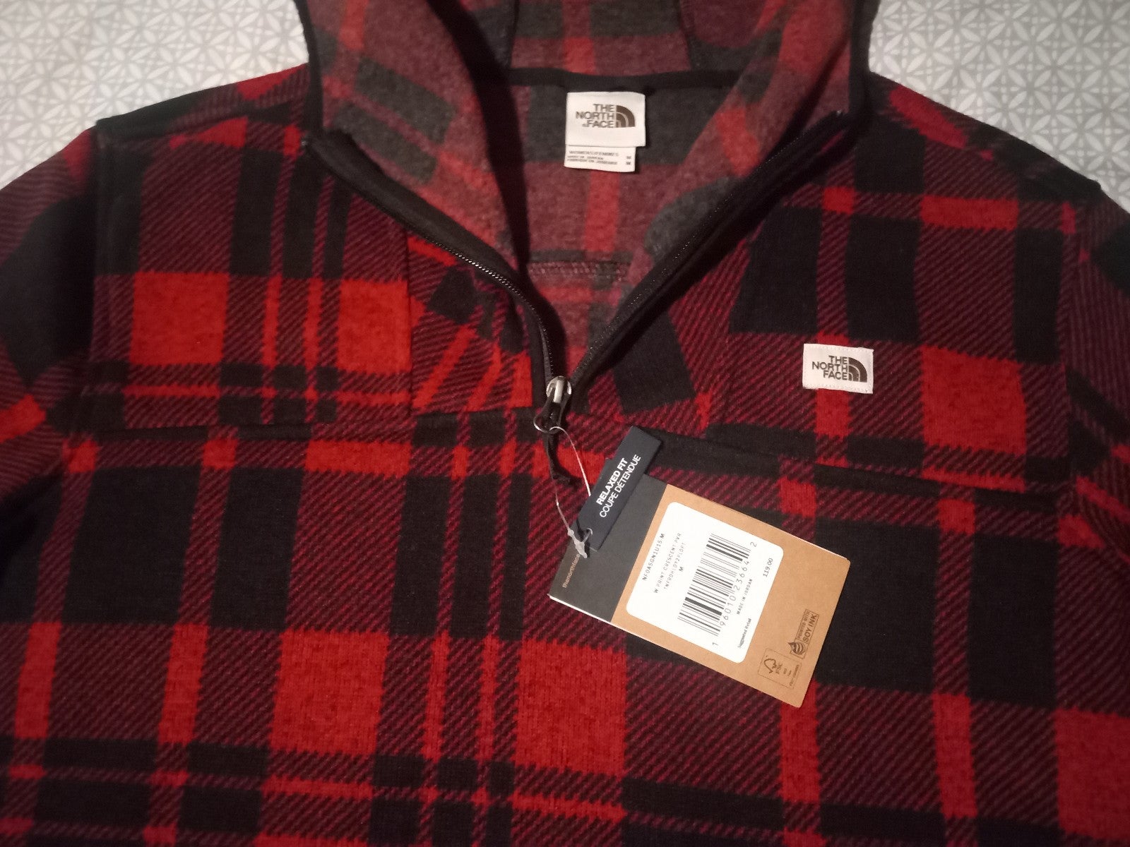 Gallery image 3 for The North Face 1/4 Zip Hooded Fleece, Medium