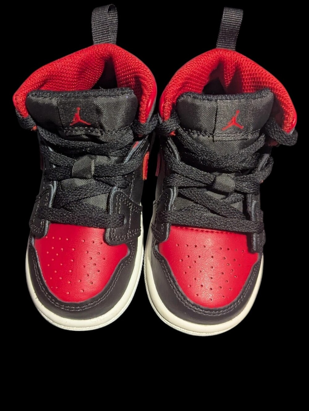 Gallery image 3 for Jordan 1 Mid Toddler Sneaker in Bred Twist