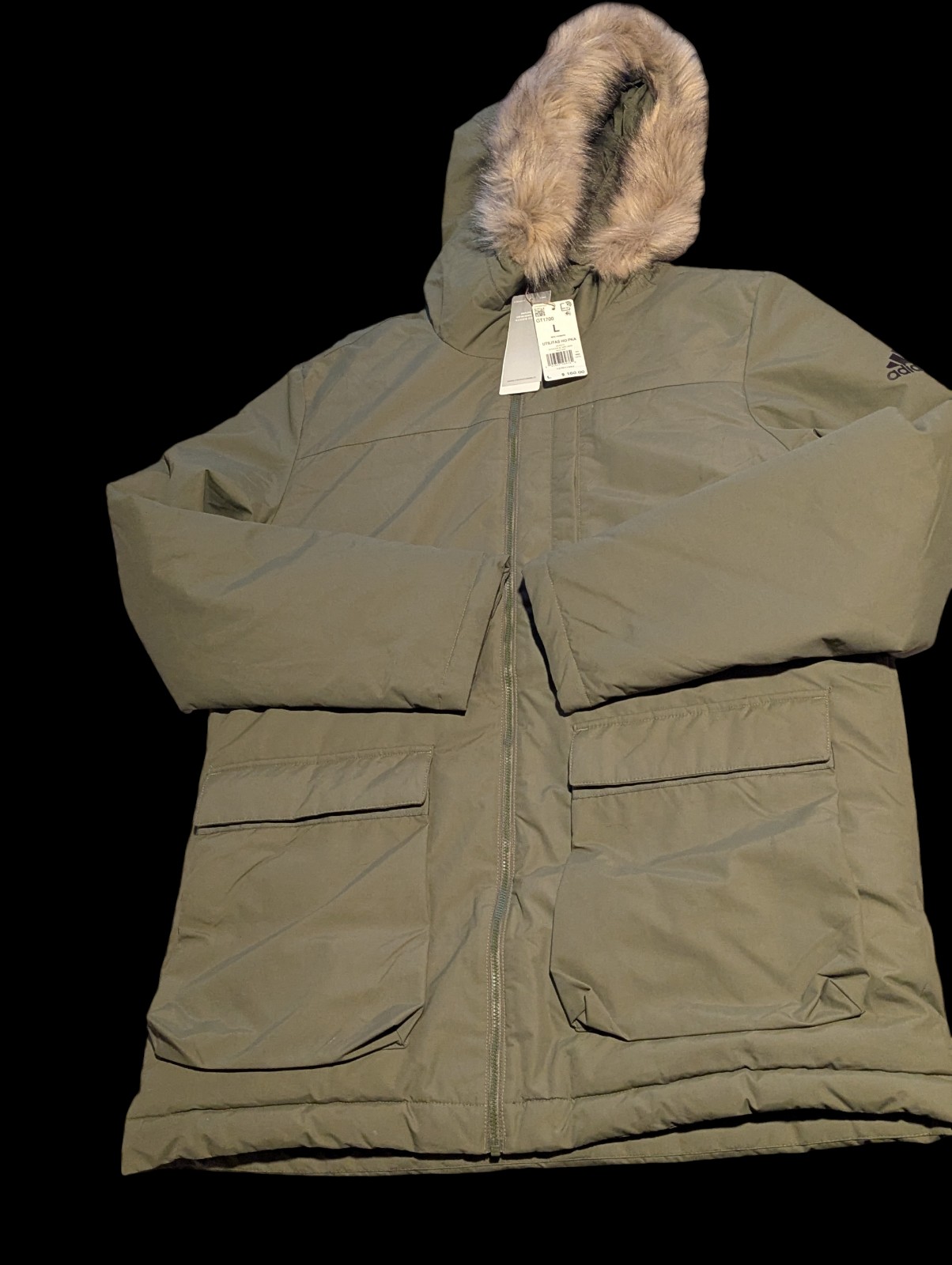 Adidas Utilitas Hooded Parka, Men's Size Large