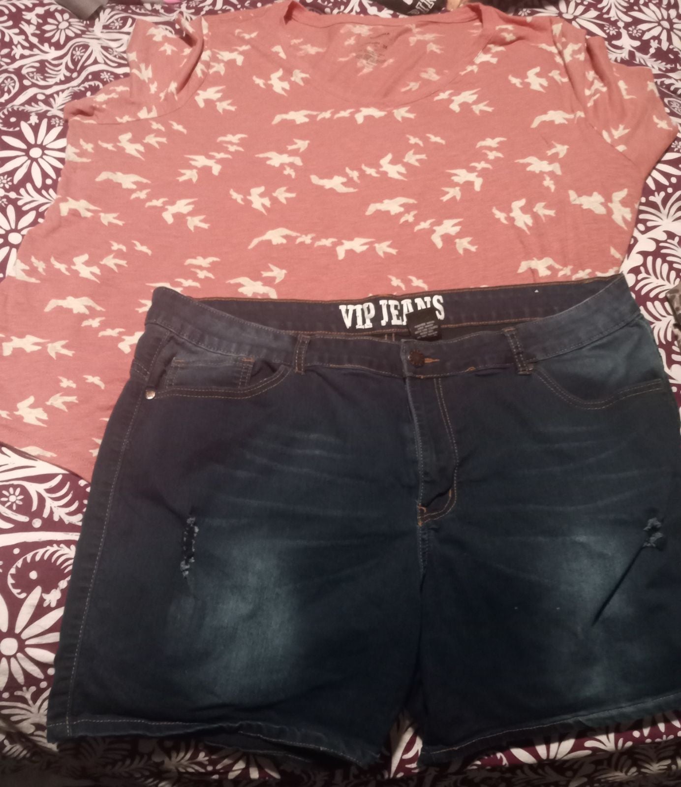 Gallery image 3 for Shorts + T-shirt Combo, Women's 3X