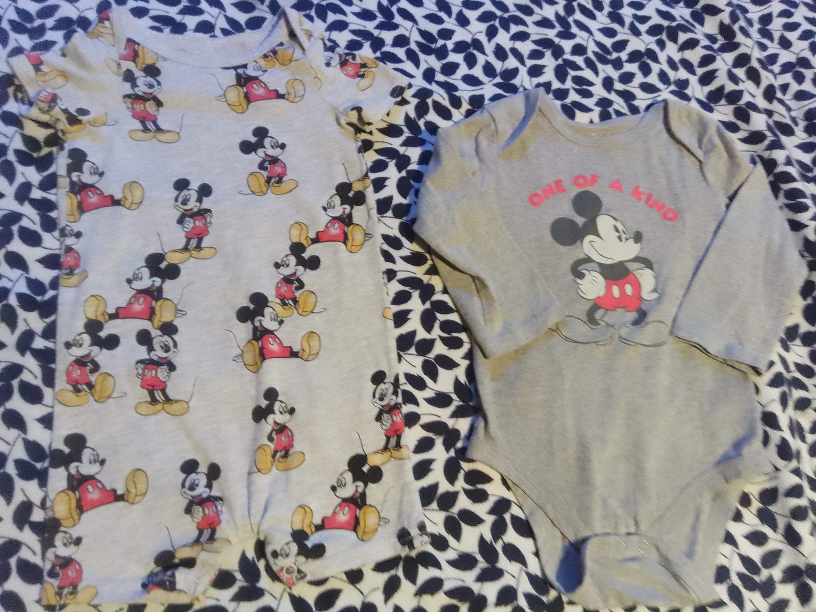 Disney Set of 2 Mickey Mouse Onesies, 18 Months