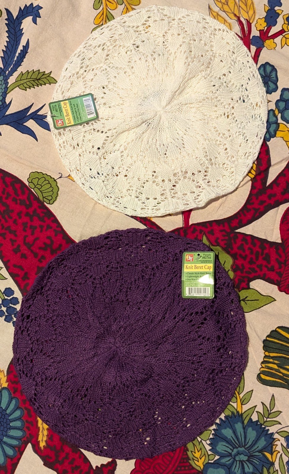 Knit Beret Cap, Set of 2