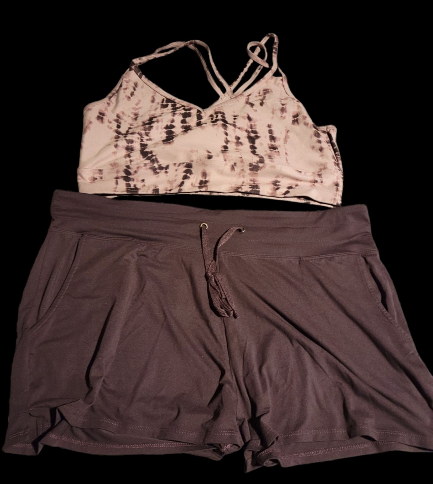Marika Plus Size Womens Sports Bra & Shorts Combo
