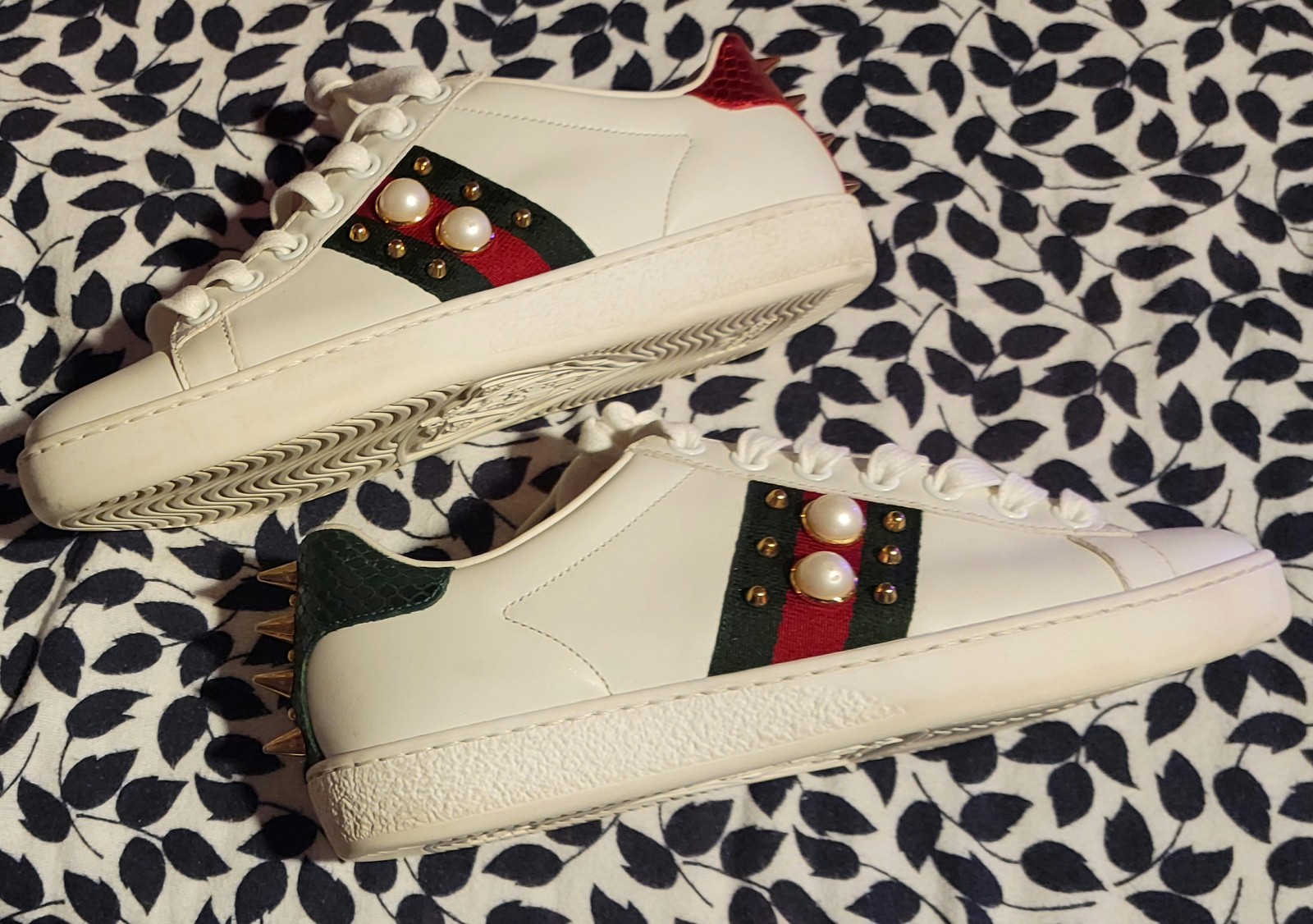 Gucci Ace Studded Leather Sneaker