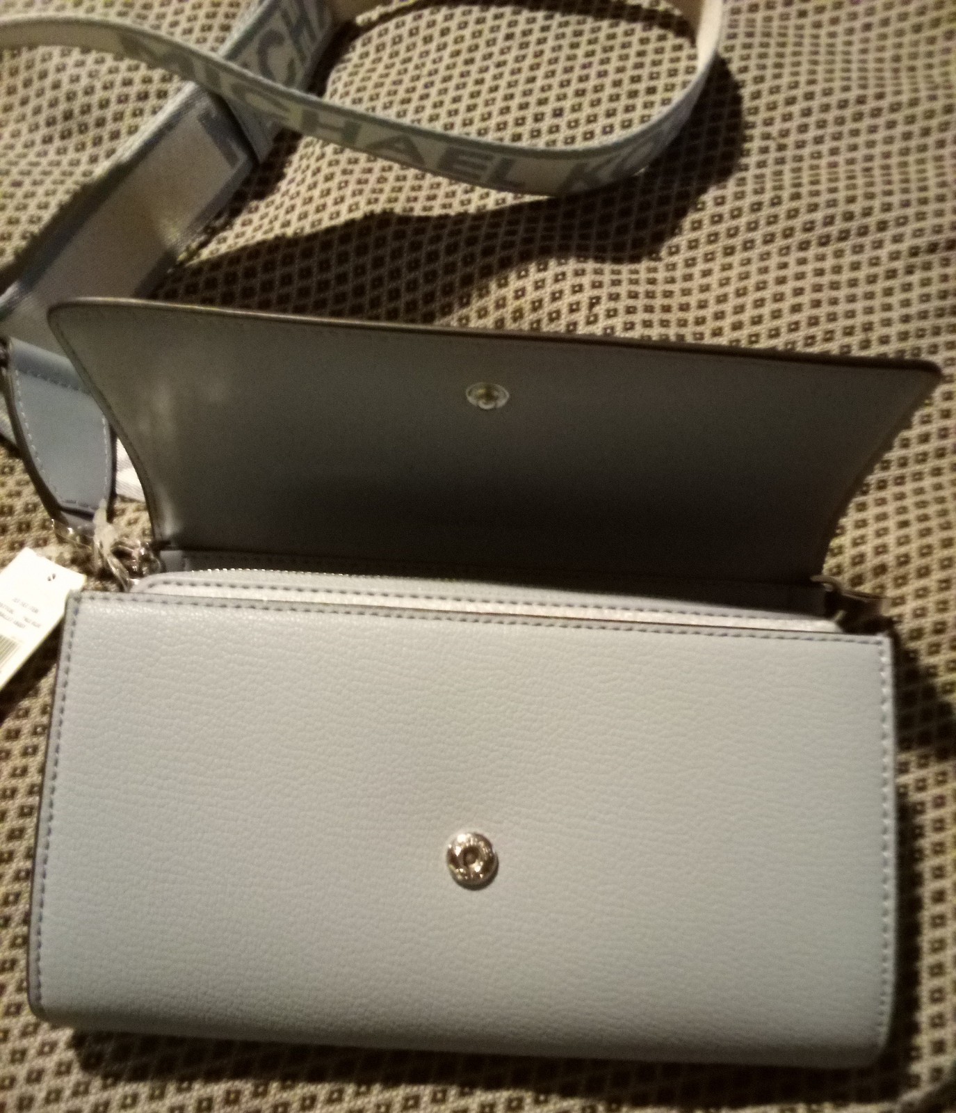 Gallery image 3 for Michael Kors Jet Set Crossbody Wallet w/Logo Strap