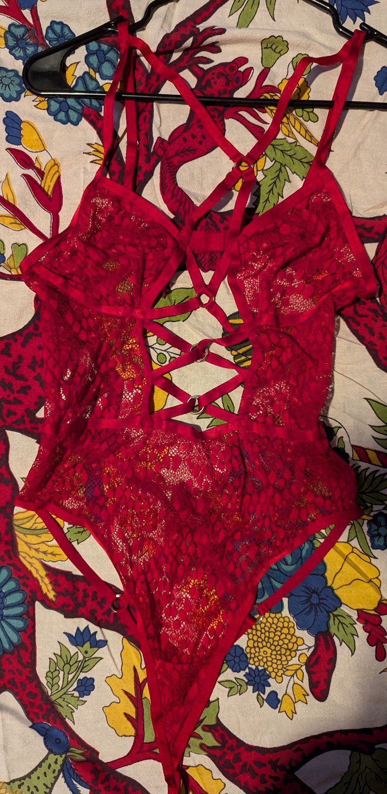 Victoria's Secret Very Sexy Snake Lace Triangle Teddy, Lingerie