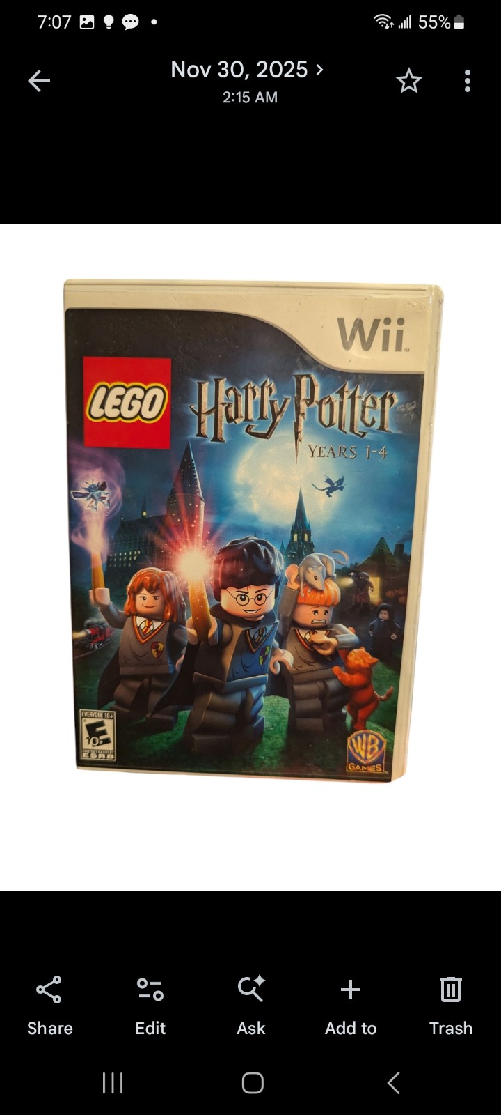 Nintendo Wii LEGO Harry Potter Video Game
