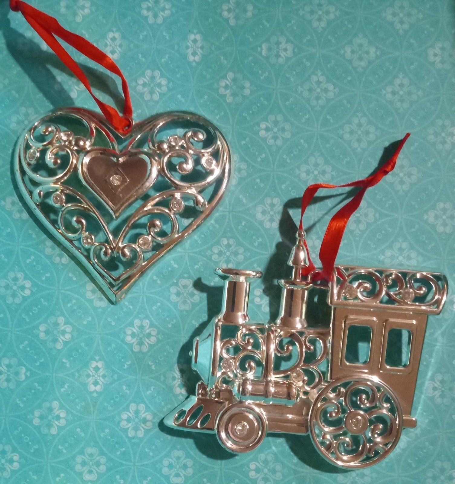 Lenox Sparkle & Scroll Set of Holiday Ornaments