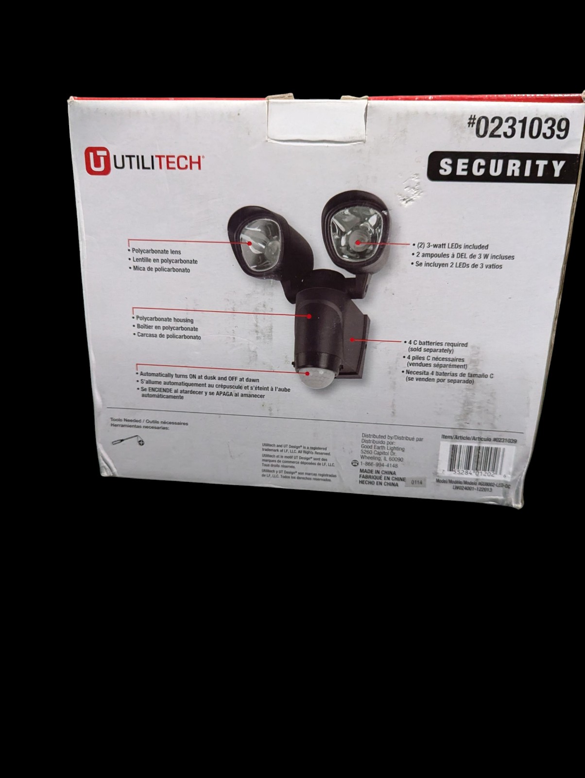 Gallery image 1 for UtiliTech Security Floodlight, Motion-Activated