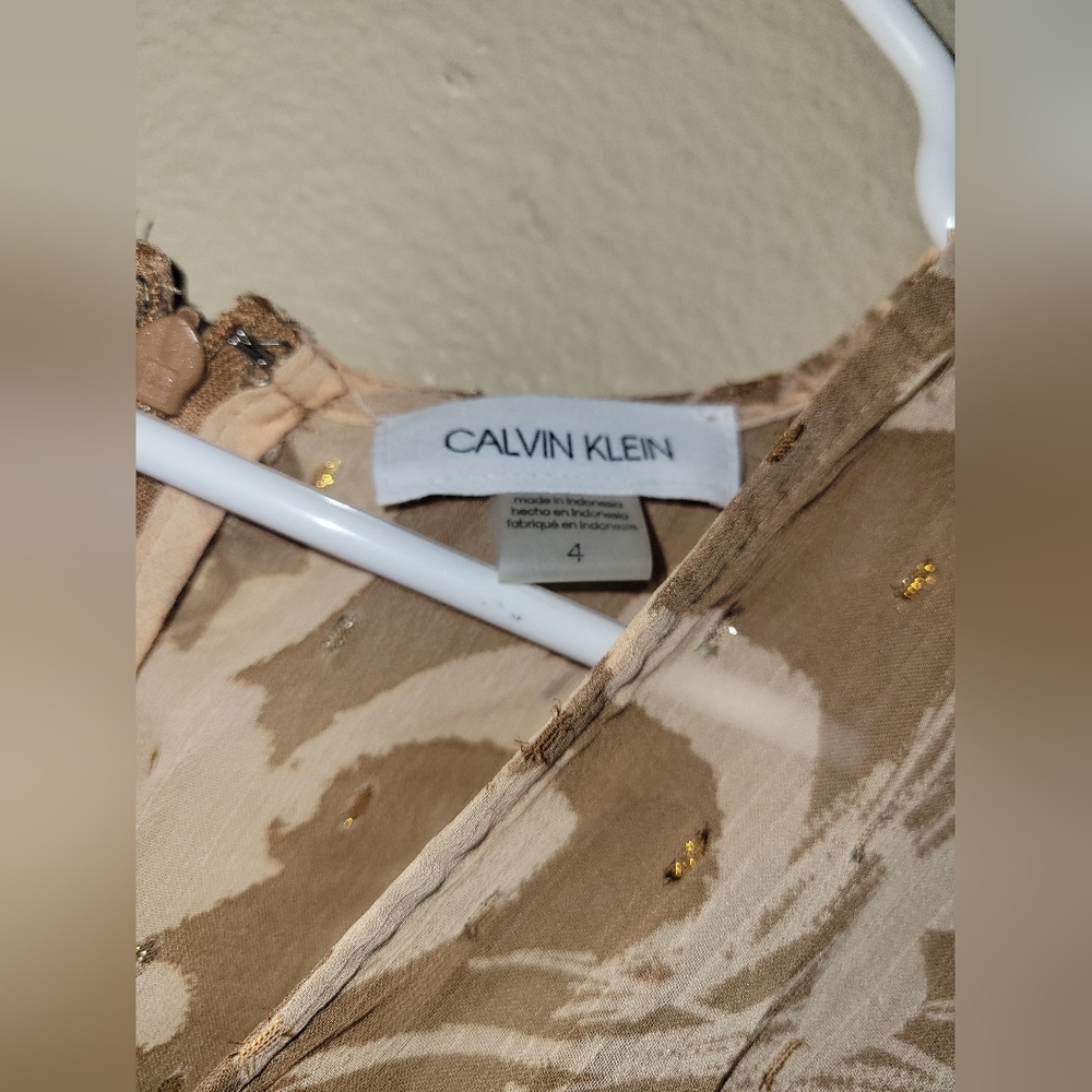 Gallery image 4 for Calvin Klein 3/4 Sleeve Maxi Dress, Size 4