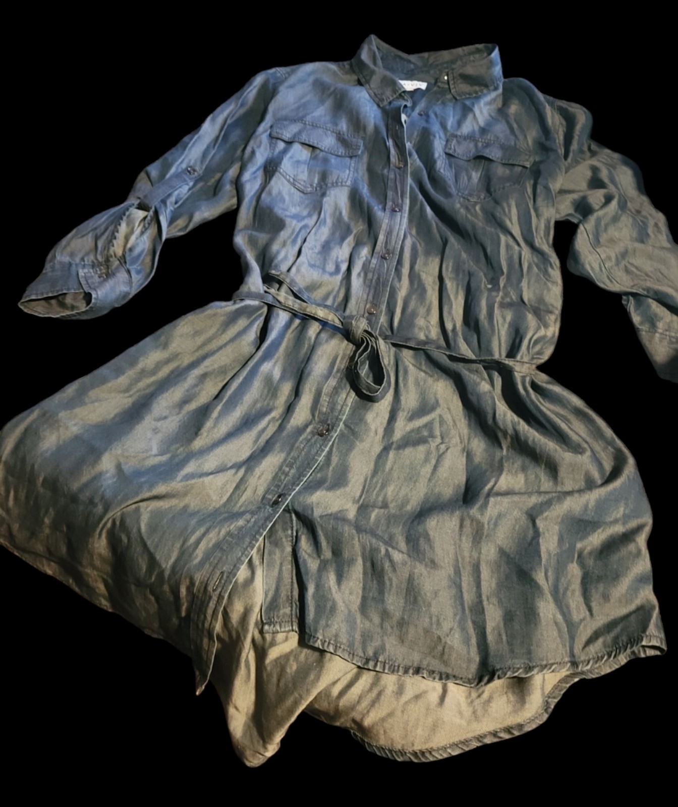 Ava & Viv Plus Size Chambray Shirtdress